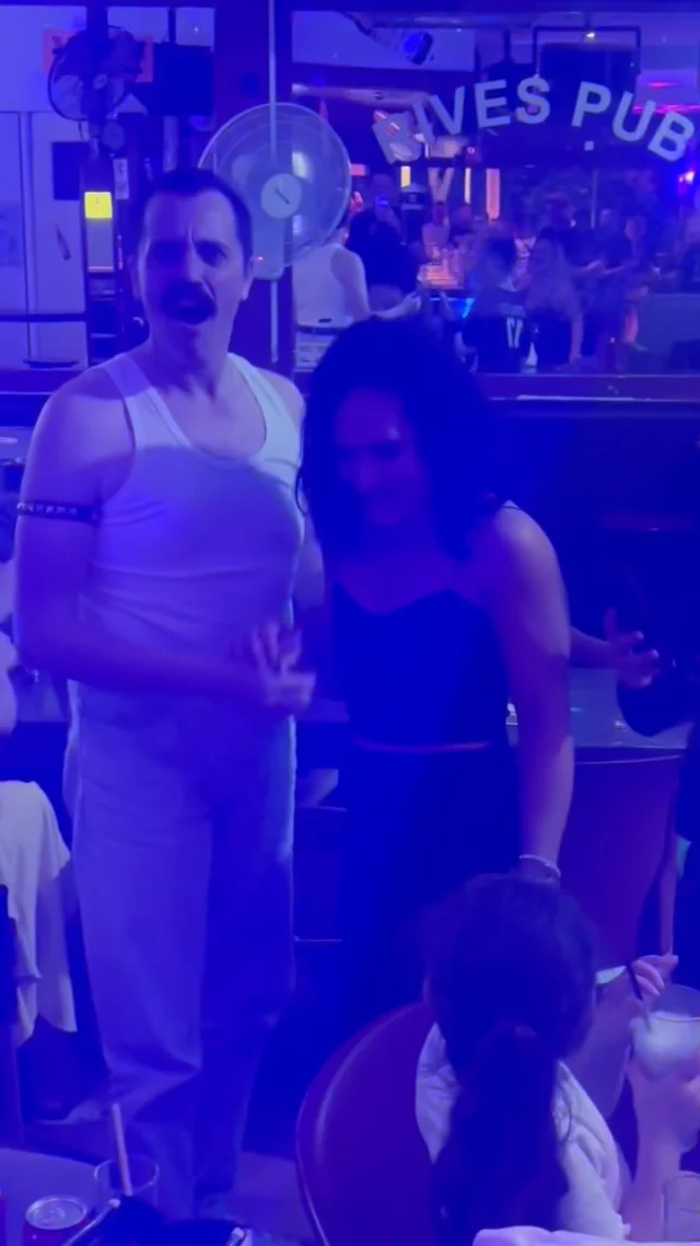 My wife @moniqefiddes singing to #freddiemercury ? 😉
Anyone else recognise this man sat with my children watching my wife sing last night? Looks and appears to be the music legend from #queen enjoying my wife’s performance on my birthday!!😀

Great night and thank you all at @rivesbarcyprus @jmercury10 @kayleemee23 for making it a special day! See you all soon! 

Thank you all for your birthday wishes! 

Matt x
